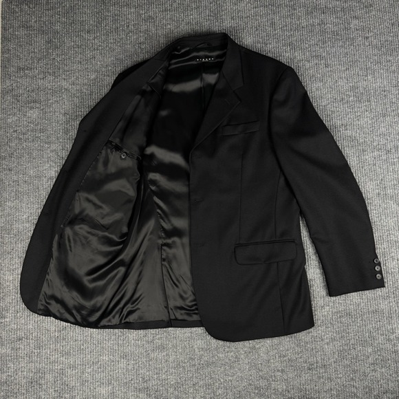 Sisley Other - Sisley Sport Coat Blazer Mens 44R Black Wool Made Italy Quiet Luxury Tailored